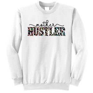 Mother Hustler Neon Cheetah Print Gift For Mom Sweatshirt