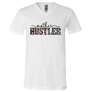 Mother Hustler Neon Cheetah Print Gift For Mom V-Neck T-Shirt