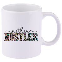 Mother Hustler Neon Cheetah Print Gift For Mom 11oz C Handle Ceramic Mug