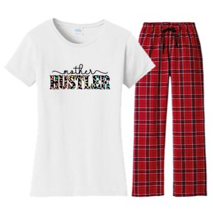 Mother Hustler Neon Cheetah Print Gift For Mom Women's Flannel Pajama Set