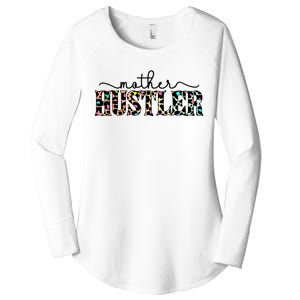 Mother Hustler Neon Cheetah Print Gift For Mom Women's Perfect Tri Tunic Long Sleeve Shirt