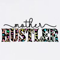 Mother Hustler Neon Cheetah Print Gift For Mom Flatbill Hat