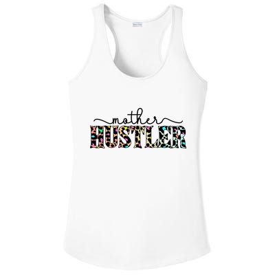 Mother Hustler Neon Cheetah Print Gift For Mom Ladies PosiCharge Competitor Racerback Tank