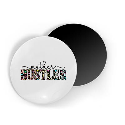 Mother Hustler Neon Cheetah Print Gift For Mom Magnet