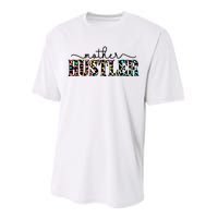 Mother Hustler Neon Cheetah Print Gift For Mom Performance Sprint T-Shirt