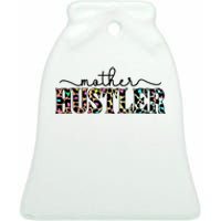 Mother Hustler Neon Cheetah Print Gift For Mom Ceramic Bell Ornament