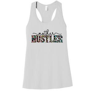 Mother Hustler Neon Cheetah Print Gift For Mom Women's Racerback Tank