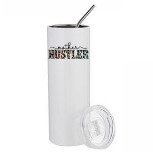 Mother Hustler Neon Cheetah Print Gift For Mom Stainless Steel Tumbler