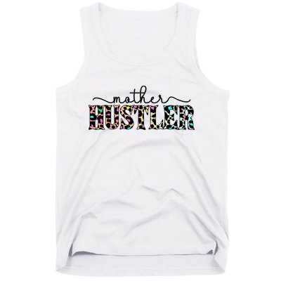 Mother Hustler Neon Cheetah Print Gift For Mom Tank Top