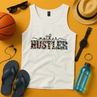 Mother Hustler Neon Cheetah Print Gift For Mom Tank Top