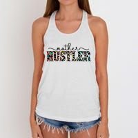 Mother Hustler Neon Cheetah Print Gift For Mom Women's Knotted Racerback Tank