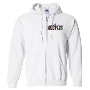 Mother Hustler Neon Cheetah Print Gift For Mom Full Zip Hoodie