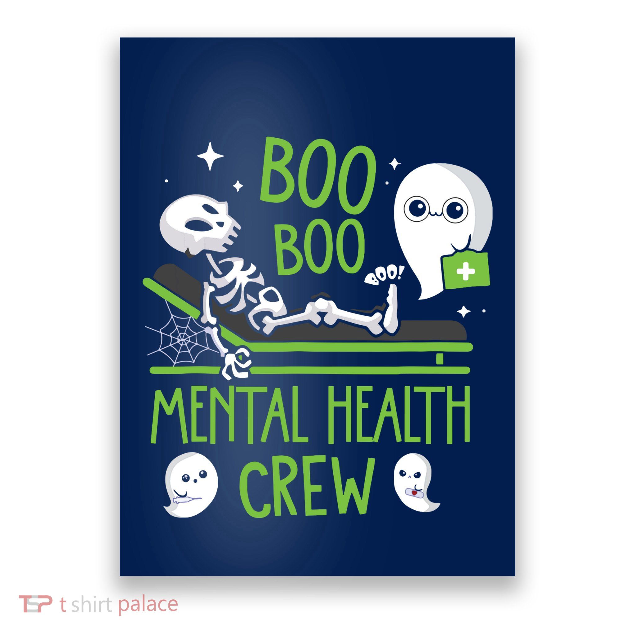 Mental Health Nurse Psych Boo Boo Crew Nursing Halloween Poster