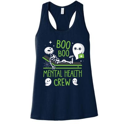 Mental Health Nurse Psych Boo Boo Crew Nursing Halloween Women's Racerback Tank