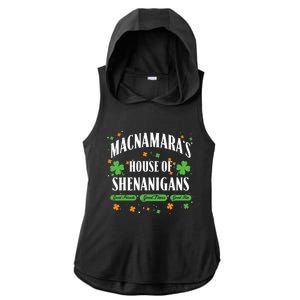 Mcnamara House Of Shenanigans Personalized St Patricks Day Cool Gift Ladies PosiCharge Tri-Blend Wicking Draft Hoodie Tank