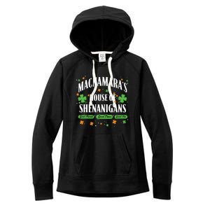 Mcnamara House Of Shenanigans Personalized St Patricks Day Cool Gift Women's Fleece Hoodie