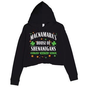 Mcnamara House Of Shenanigans Personalized St Patricks Day Cool Gift Crop Fleece Hoodie