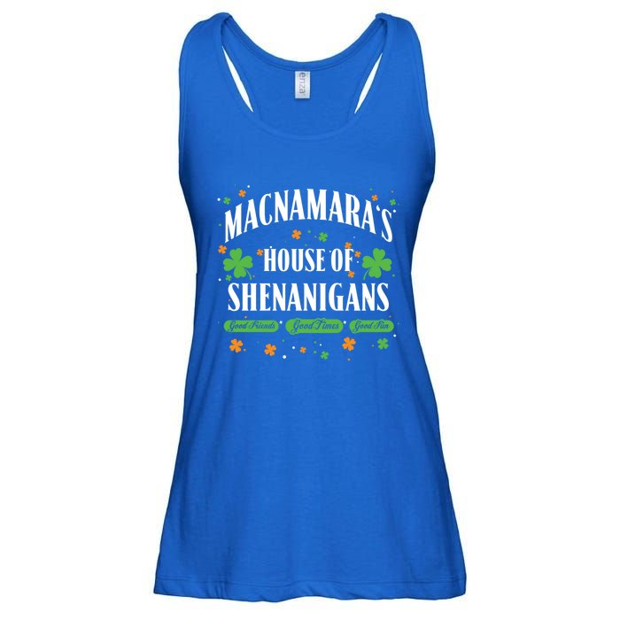 Mcnamara House Of Shenanigans Personalized St Patricks Day Cool Gift Ladies Essential Flowy Tank