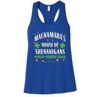 Mcnamara House Of Shenanigans Personalized St Patricks Day Cool Gift Women's Racerback Tank