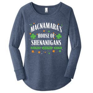 Mcnamara House Of Shenanigans Personalized St Patricks Day Cool Gift Women's Perfect Tri Tunic Long Sleeve Shirt