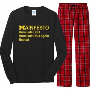 Manifesto Humiliate Osu Humiliate Osu Again Repeat Long Sleeve Pajama Set