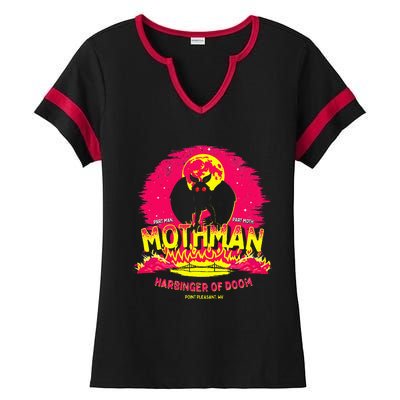 Mothman Harbinger Of Doom! Ladies Halftime Notch Neck Tee