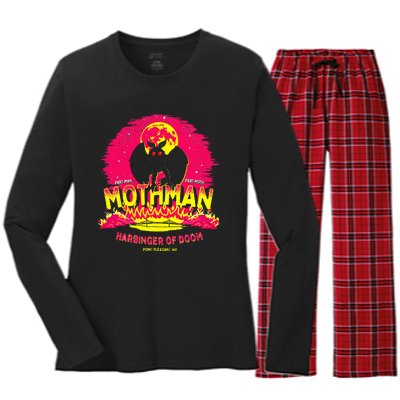 Mothman Harbinger Of Doom! Women's Long Sleeve Flannel Pajama Set 