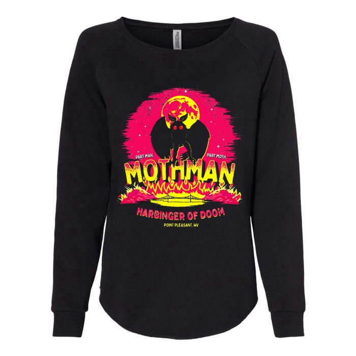 Mothman Harbinger Of Doom! Womens California Wash Sweatshirt