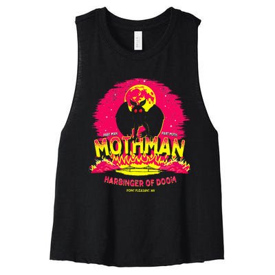 Mothman Harbinger Of Doom! Women's Racerback Cropped Tank