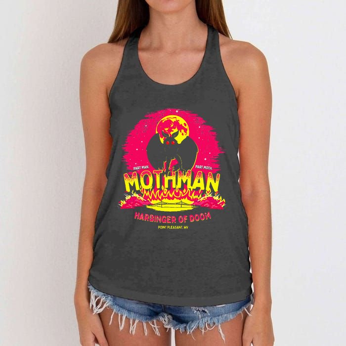 Mothman Harbinger Of Doom! Women's Knotted Racerback Tank