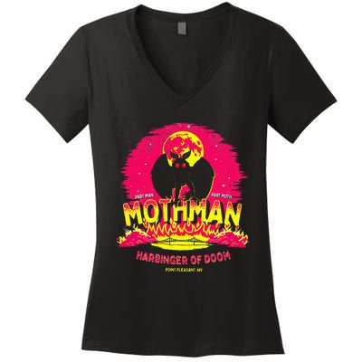 Mothman Harbinger Of Doom! Women's V-Neck T-Shirt