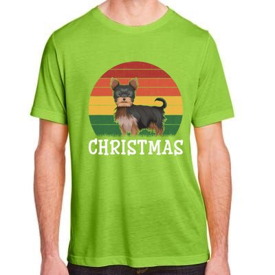 Matching Holiday Outfits Retro Yorkshire Terrier Christmas Gift Adult ChromaSoft Performance T-Shirt