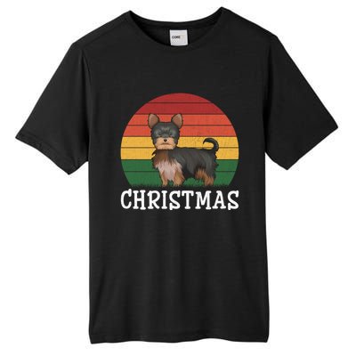 Matching Holiday Outfits Retro Yorkshire Terrier Christmas Gift Tall Fusion ChromaSoft Performance T-Shirt