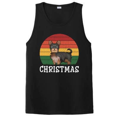 Matching Holiday Outfits Retro Yorkshire Terrier Christmas Gift PosiCharge Competitor Tank