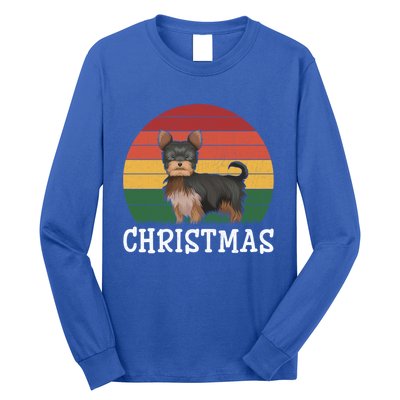 Matching Holiday Outfits Retro Yorkshire Terrier Christmas Gift Long Sleeve Shirt