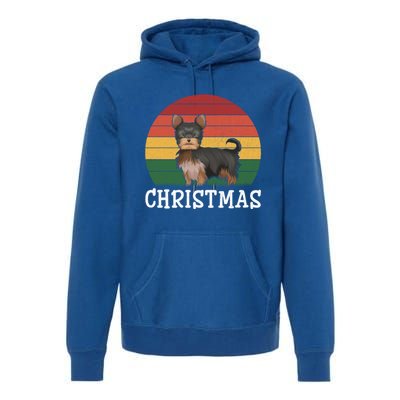 Matching Holiday Outfits Retro Yorkshire Terrier Christmas Gift Premium Hoodie