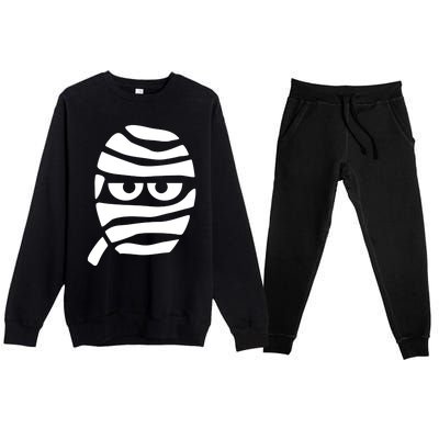 Mummy Halloween Outfit Mummy Meaningful Gift Premium Crewneck Sweatsuit Set