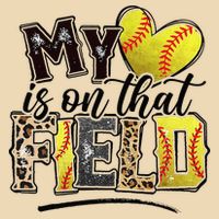 My Heart On That Field Leopard Softball Mama Mom Mothers Day Drawstring Bag