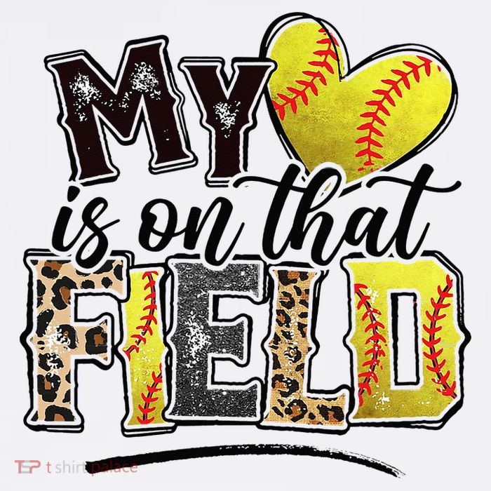My Heart On That Field Leopard Softball Mama Mom Mothers Day Magnet