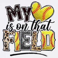 My Heart On That Field Leopard Softball Mama Mom Mothers Day Cooling Performance Long Sleeve Crew