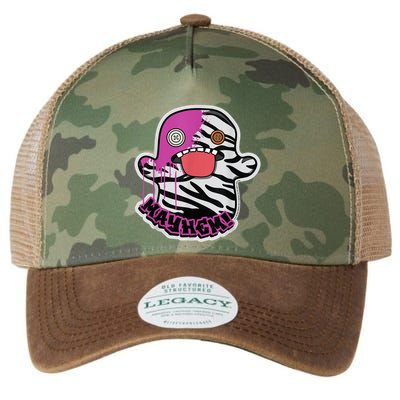May Hem Oogah Boogah Zebra Paint Splat Legacy Tie Dye Trucker Hat
