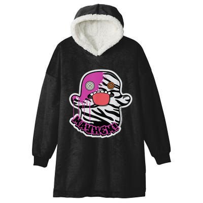 May Hem Oogah Boogah Zebra Paint Splat Hooded Wearable Blanket