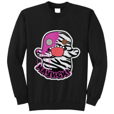 May Hem Oogah Boogah Zebra Paint Splat Tall Sweatshirt