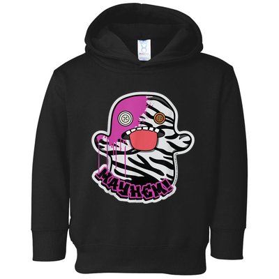 May Hem Oogah Boogah Zebra Paint Splat Toddler Hoodie
