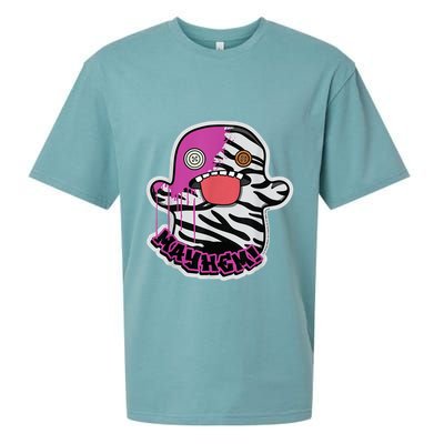 May Hem Oogah Boogah Zebra Paint Splat Sueded Cloud Jersey T-Shirt