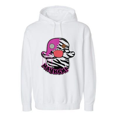 May Hem Oogah Boogah Zebra Paint Splat Garment-Dyed Fleece Hoodie