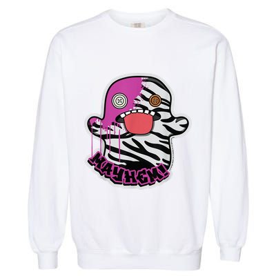 May Hem Oogah Boogah Zebra Paint Splat Garment-Dyed Sweatshirt