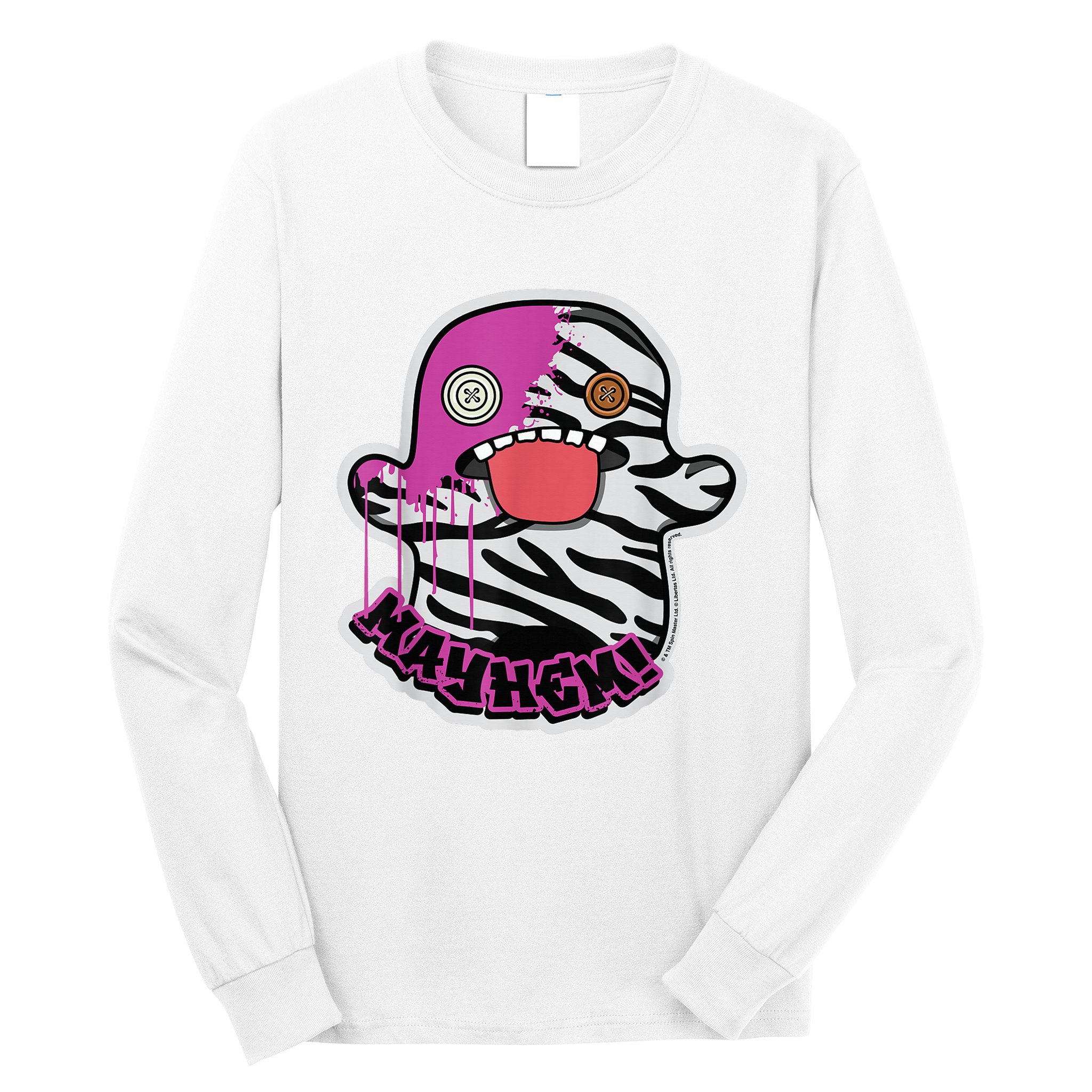 May Hem Oogah Boogah Zebra Paint Splat Long Sleeve Shirt