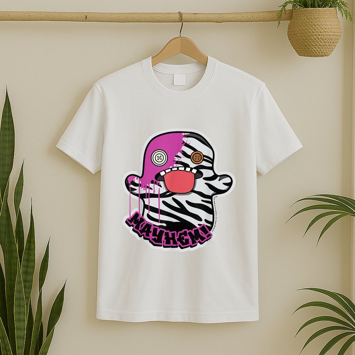 May Hem Oogah Boogah Zebra Paint Splat T-Shirt