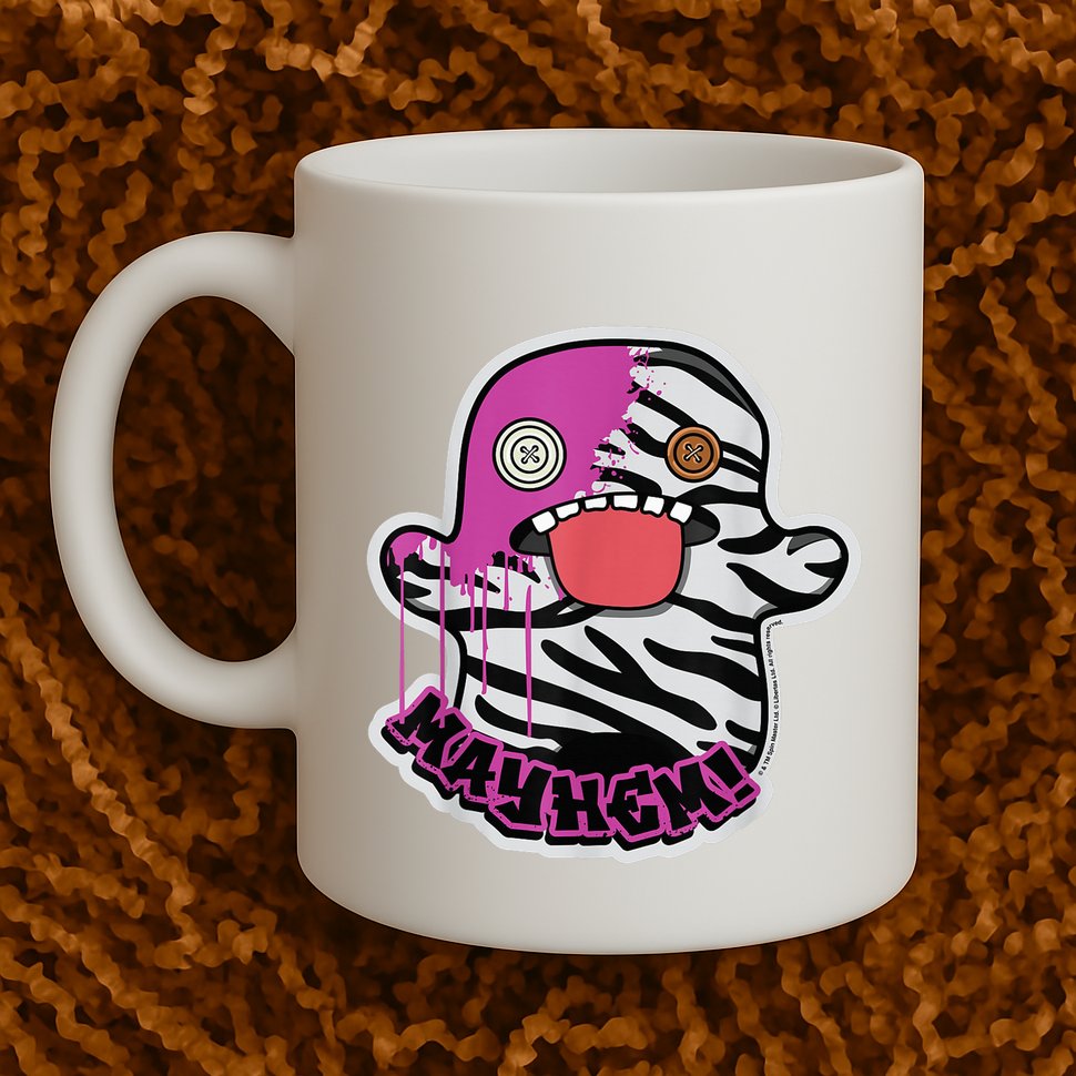 May Hem Oogah Boogah Zebra Paint Splat Mug
